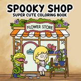 Spooky Shop Coloring Book: Cute & Comfy Designs for Adults and Teens Featuring Spooky yet Sweet Characters in Cozy Corners, Perfect for Creative Relaxation
